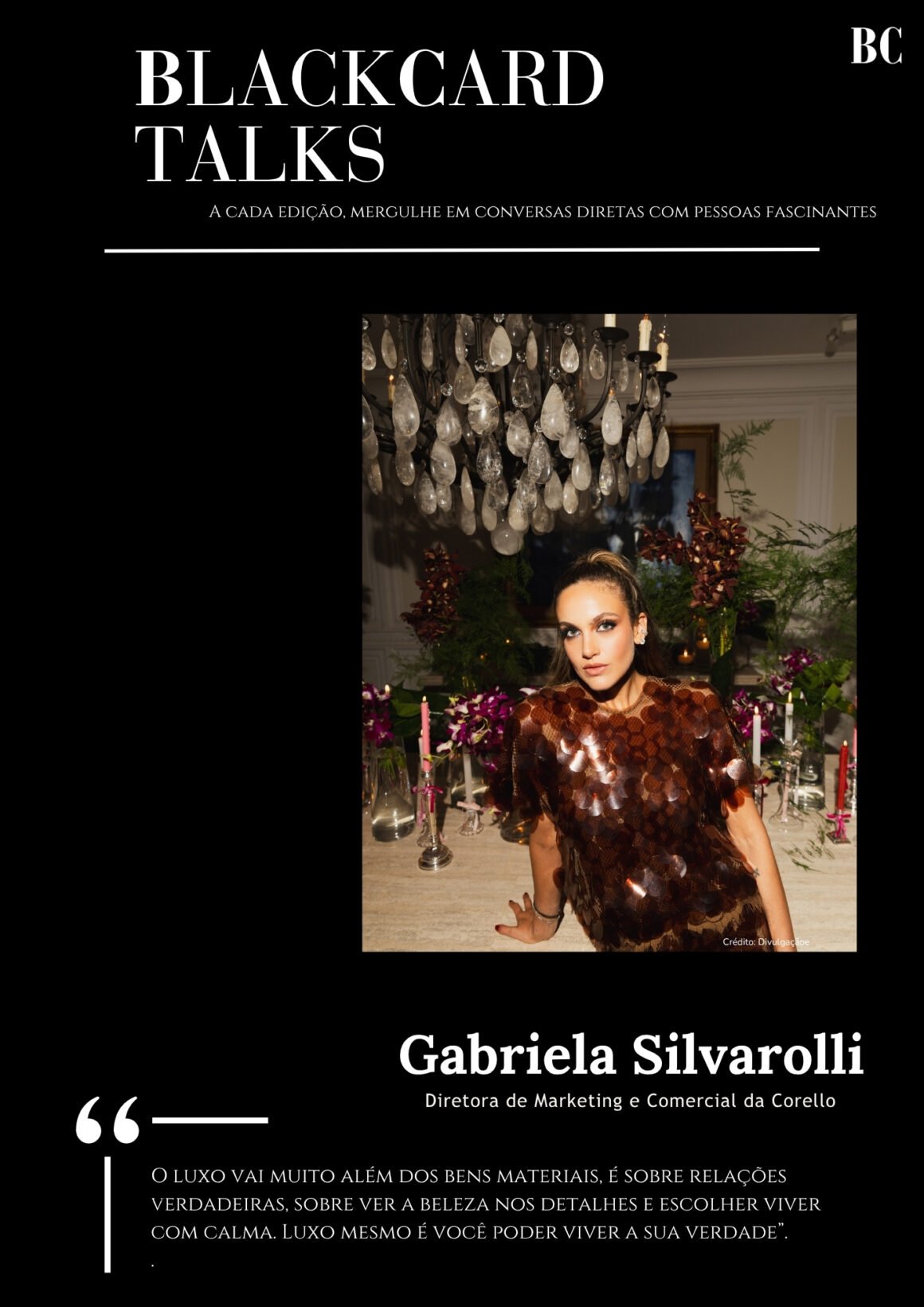 BlackCard Talks com Gabriela Silvarolli - o luxo de viver a própria verdade