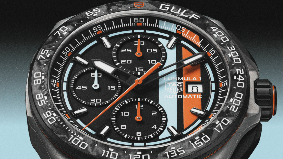TAG Heuer lança cronógrafo Formula 1 x Gulf inspirado nas lendárias corridas de resistência