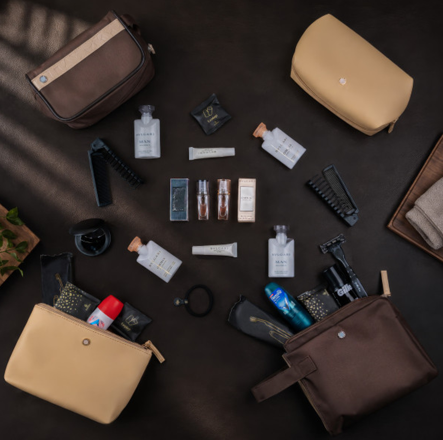 Emirates apresenta novos kits de amenidades da Bulgari para passageiros da Primeira Classe e Classe Executiva
