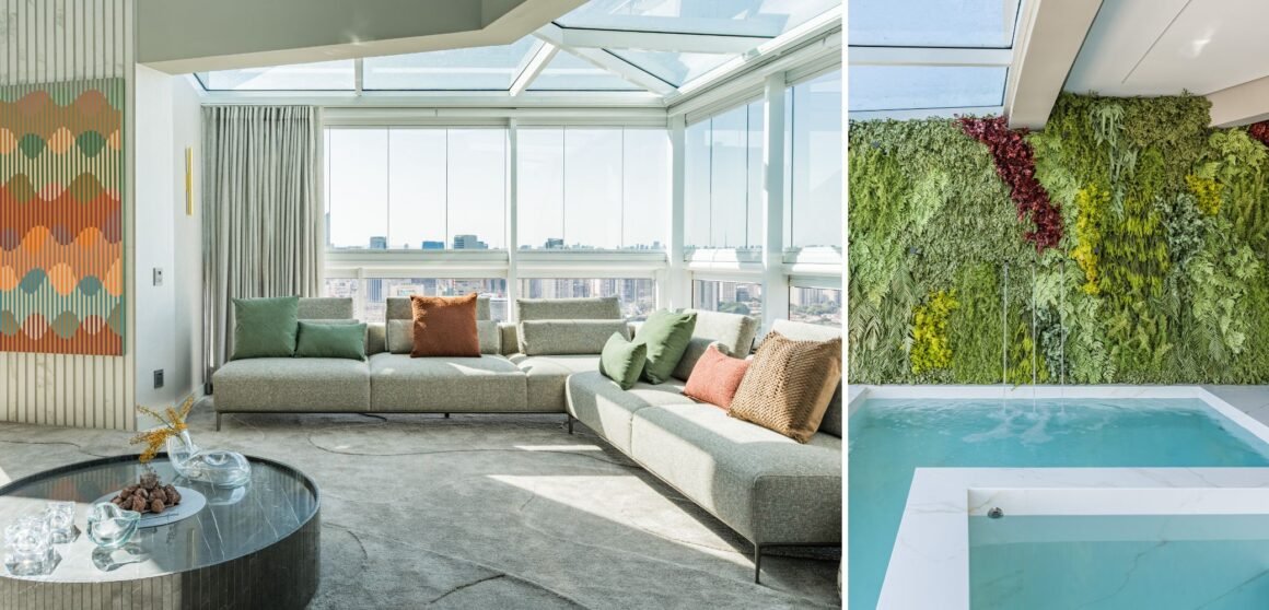 Penthouse de 400 m² transforma cobertura em refúgio de luxo suspenso sobre São Paulo