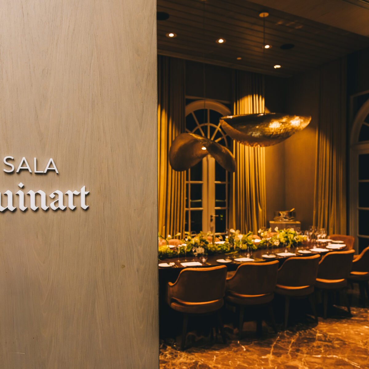 Ruinart inaugura sala exclusiva no Tangará Jean-Georges, no Palácio Tangará