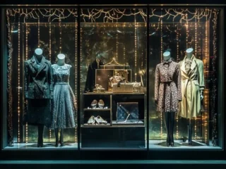 Elegant window display stockcake
