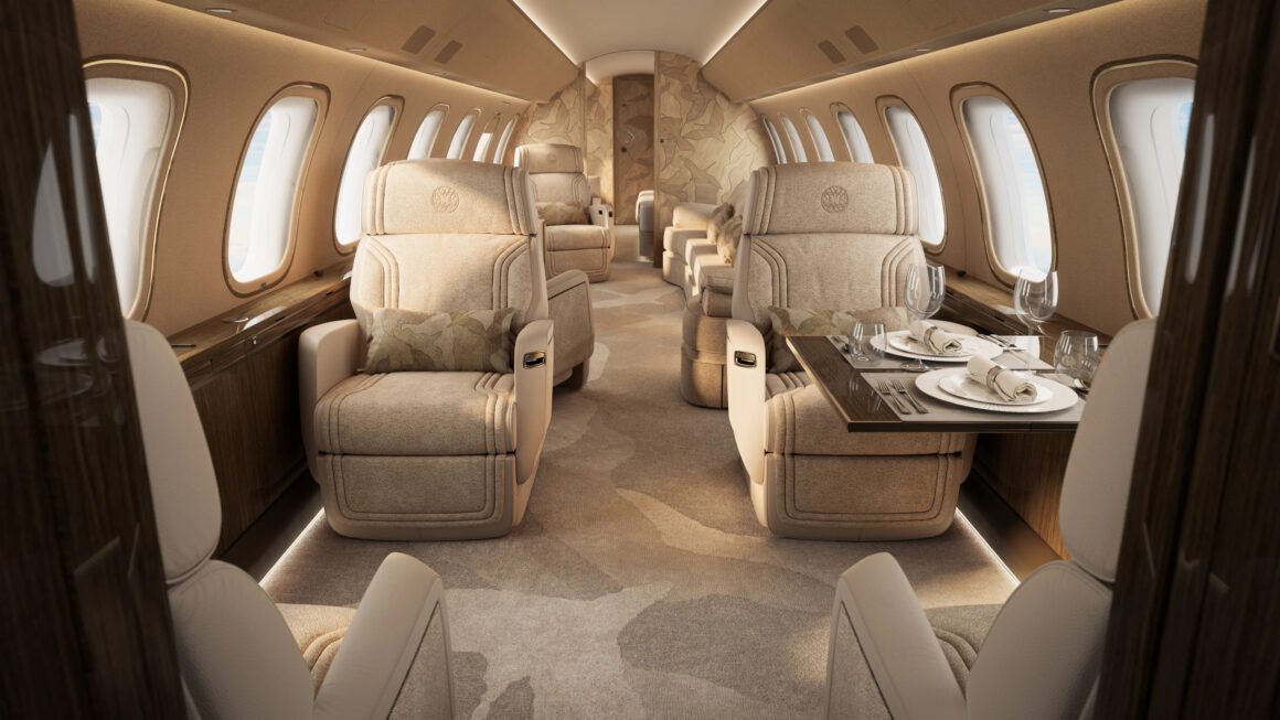Bombardier e ELIE SAAB unem aviação executiva e alta costura em cabine exclusiva para o Global 8000