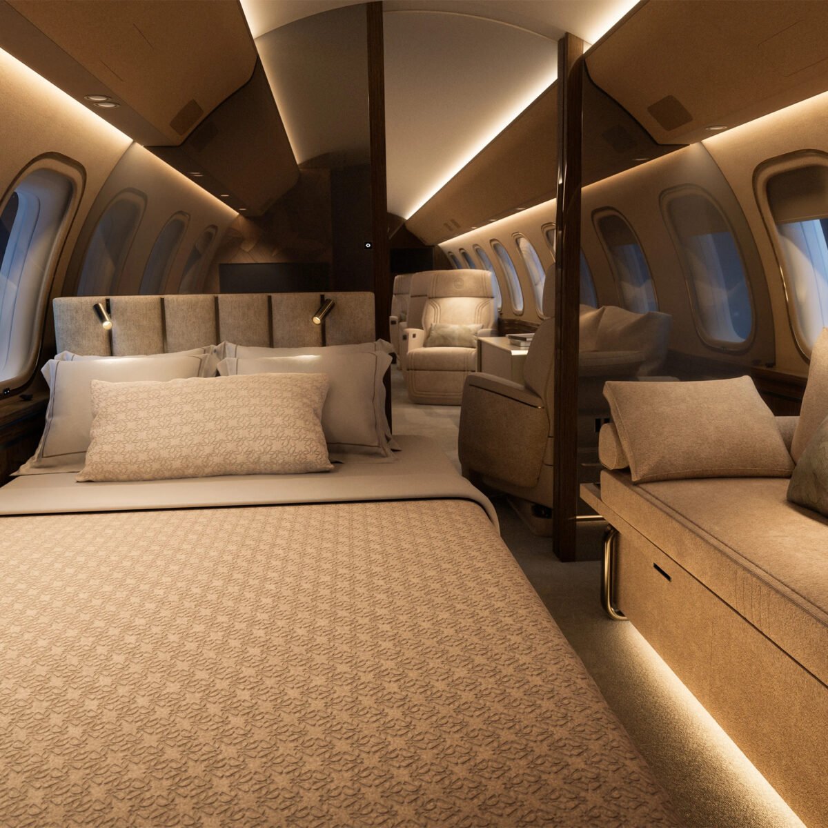Bombardier e Elie Saab levam alta costura à cabine do Global 8000