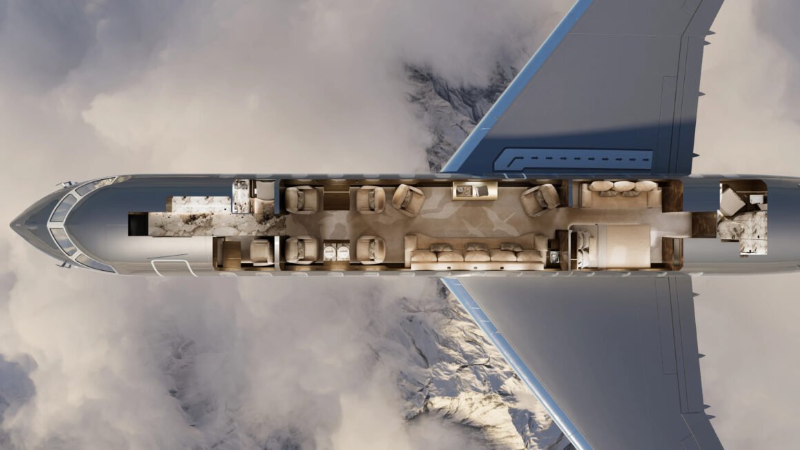 Bombardier e ELIE SAAB unem aviação executiva e alta costura em cabine exclusiva para o Global 8000
