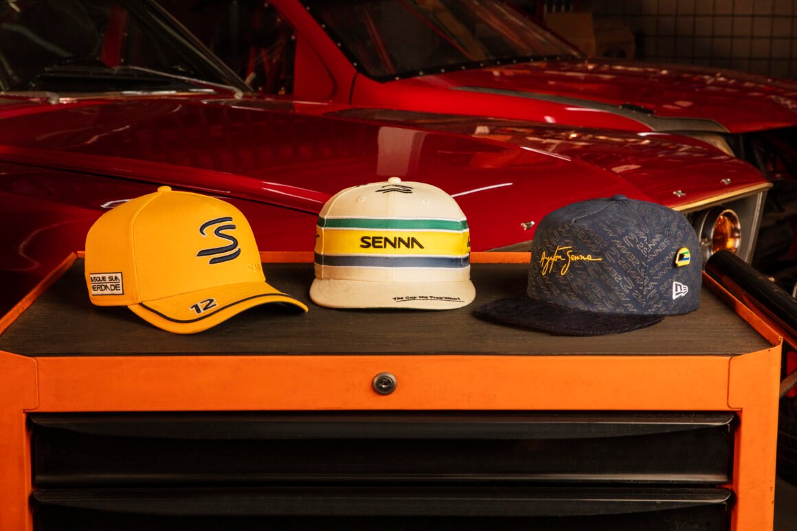 New Era homenageia Ayrton Senna com nova coleção de bonés inspirada em seu estilo