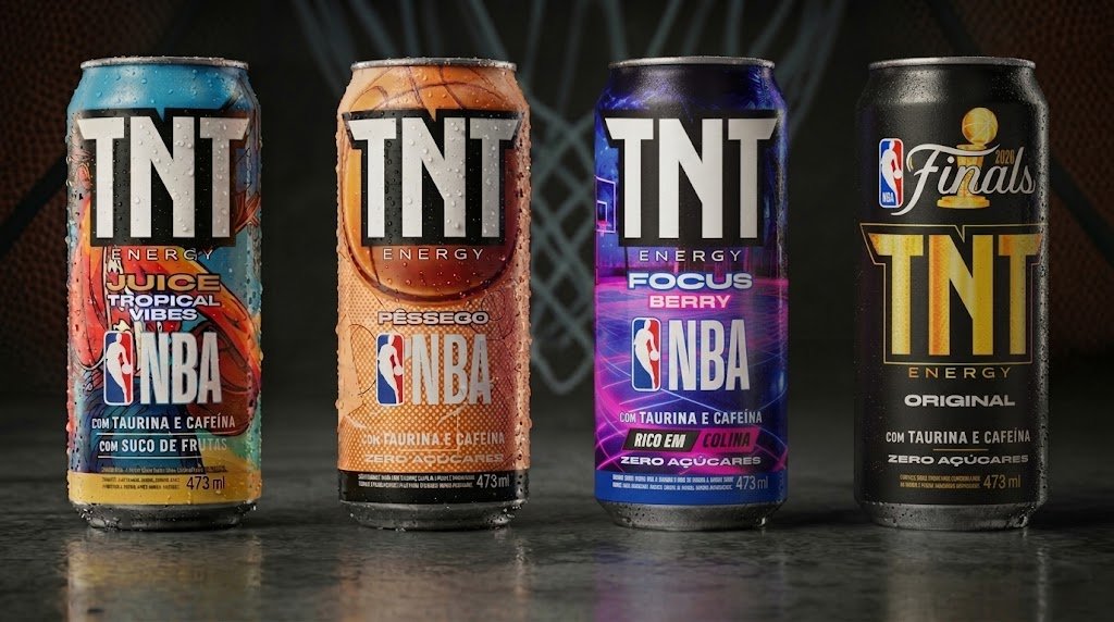 Parceria entre TNT Energy e NBA ganha novos sabores em latas colecionáveis