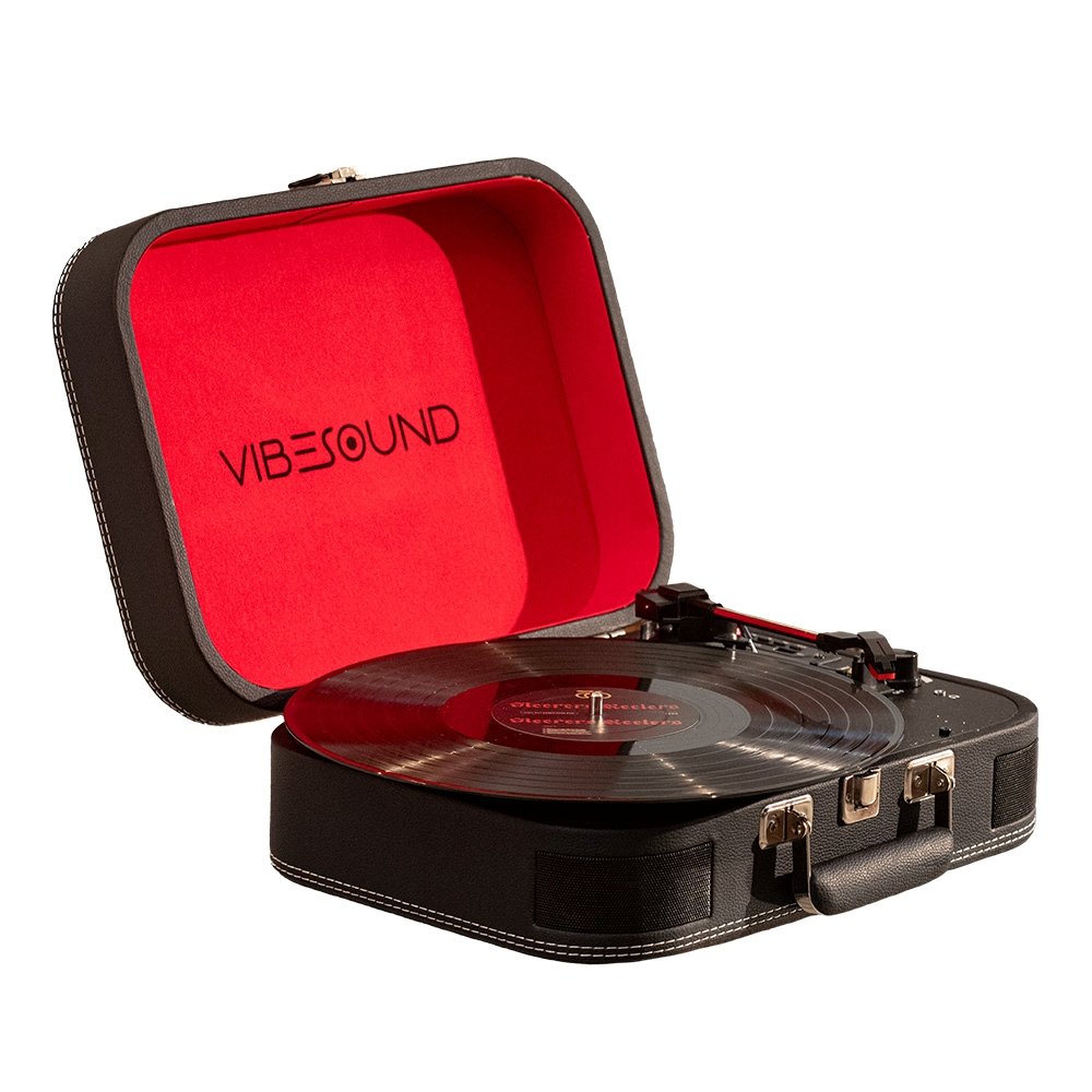 VibeSound Classic une nostalgia dos LPs e tecnologia em vitrola portátil