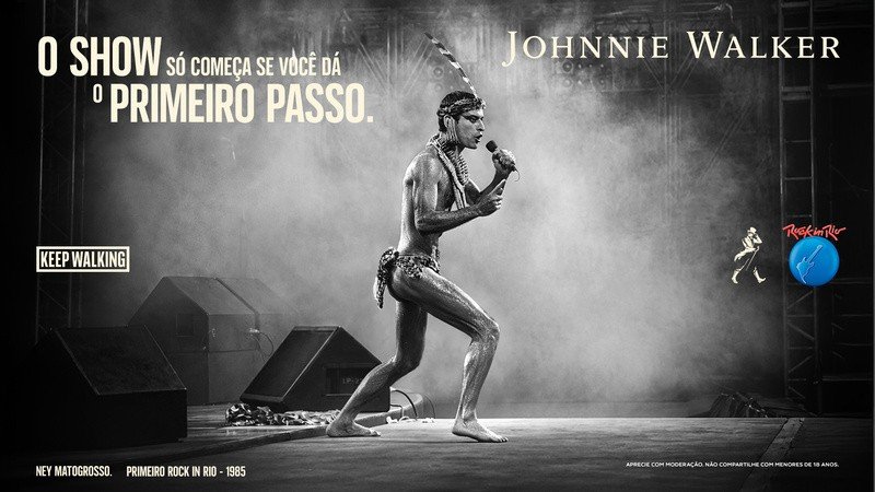 Johnnie Walker transforma o primeiro passo de Ney Matogrosso em símbolo de marca