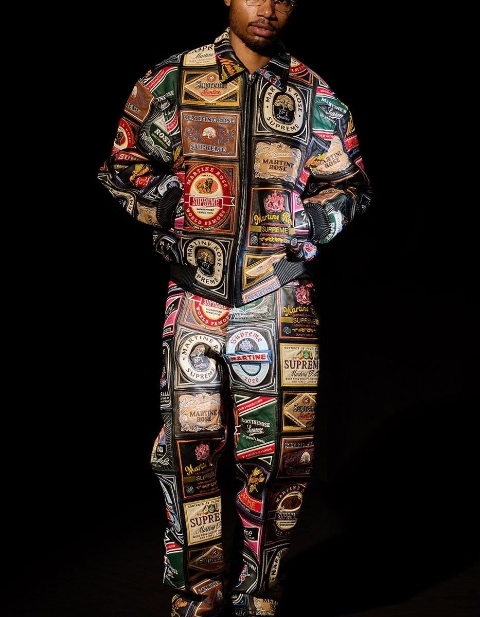 Look da colaboração Supreme e Martine Rose para o outono de 2026.