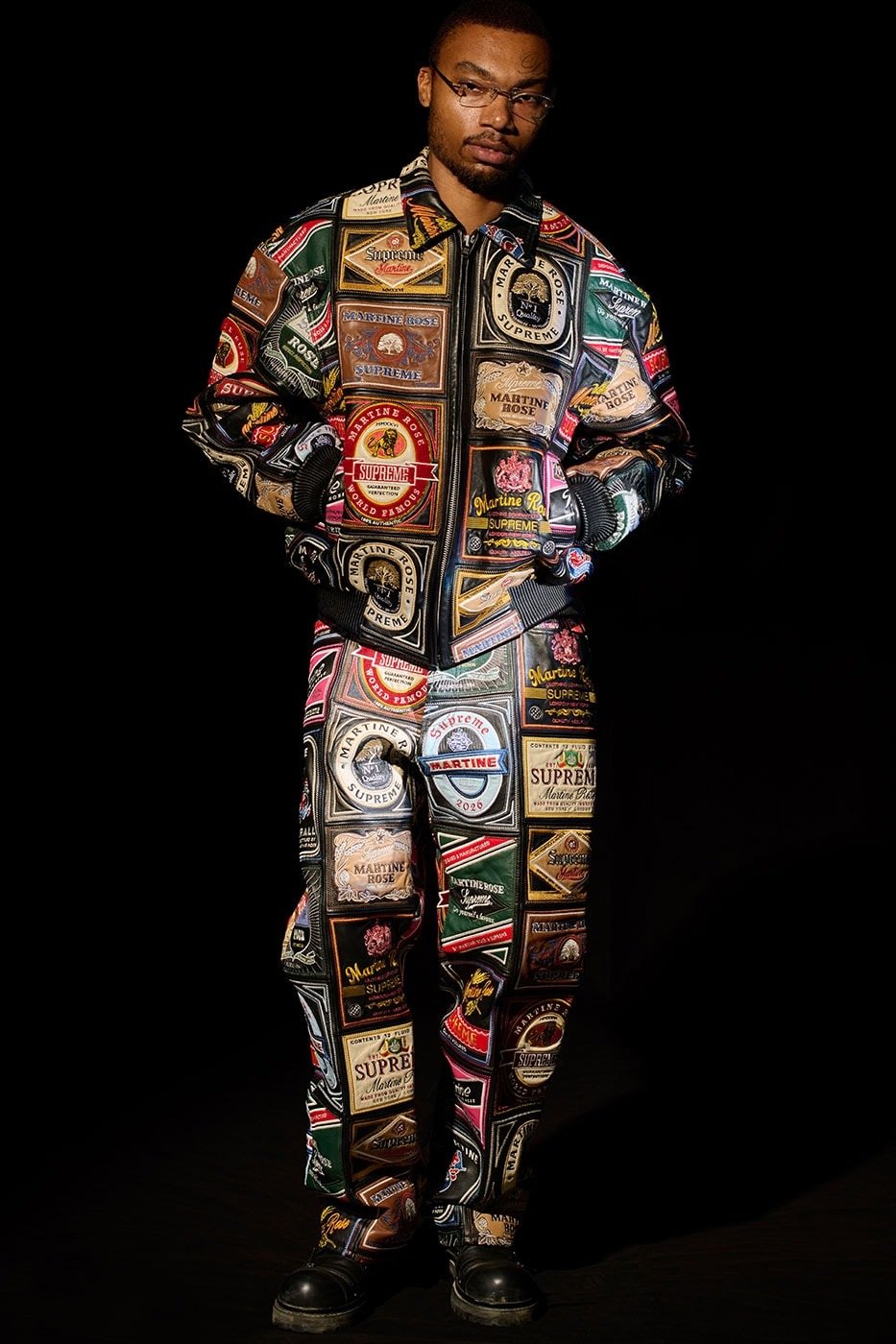 Look da colaboração Supreme e Martine Rose para o outono de 2026.