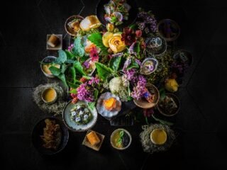 Apresentação gastronômica do SingleThread divulgada para a experiência no 1 Hotel Austin.