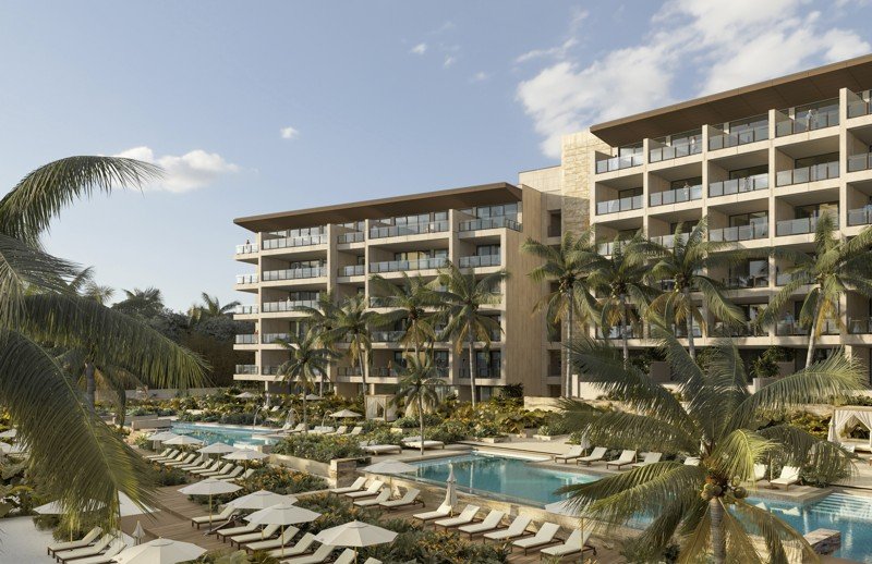 Vista de apresentação do futuro Park Hyatt Riviera Maya, no México.