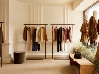 Interior da boutique TWP em Mayfair, Londres.