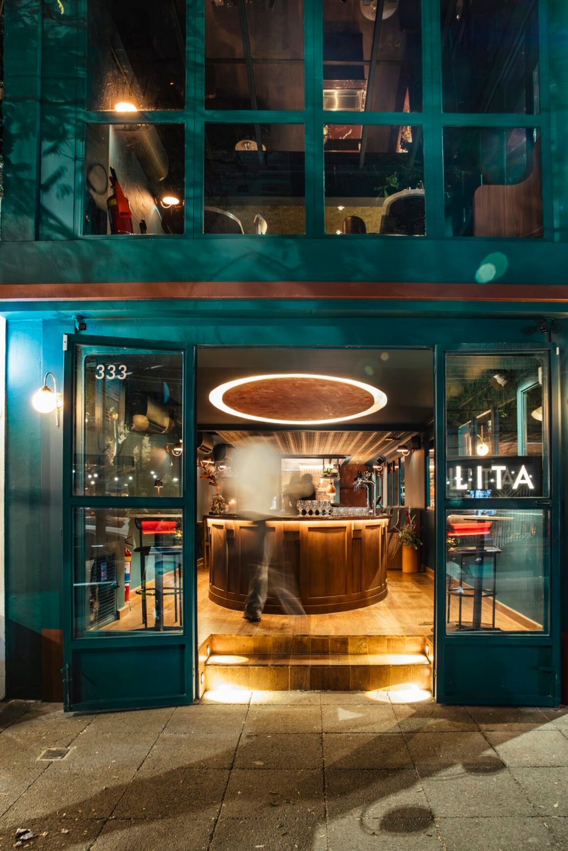 Salão do restaurante Lita, em Pinheiros.