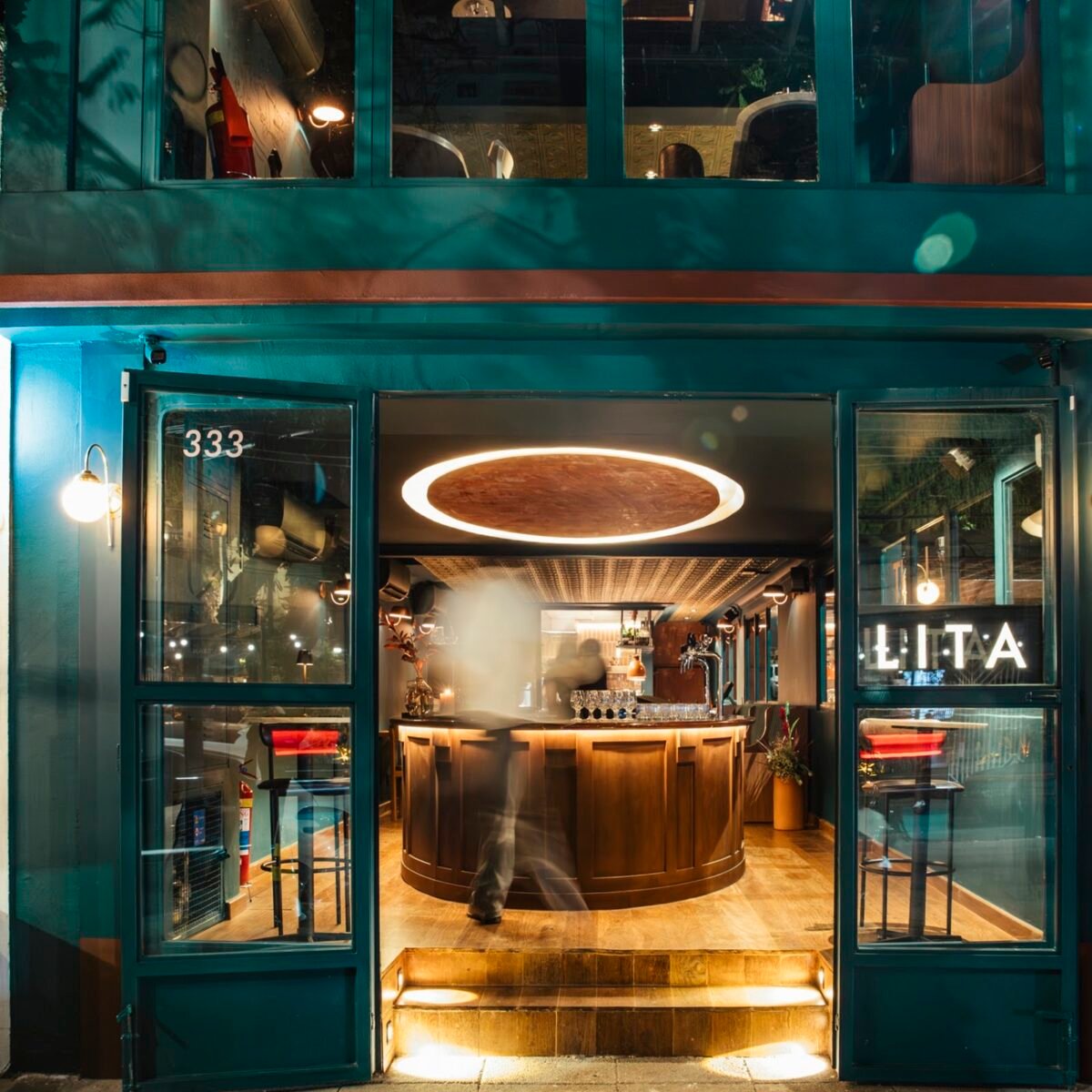 Salão do restaurante Lita, em Pinheiros.