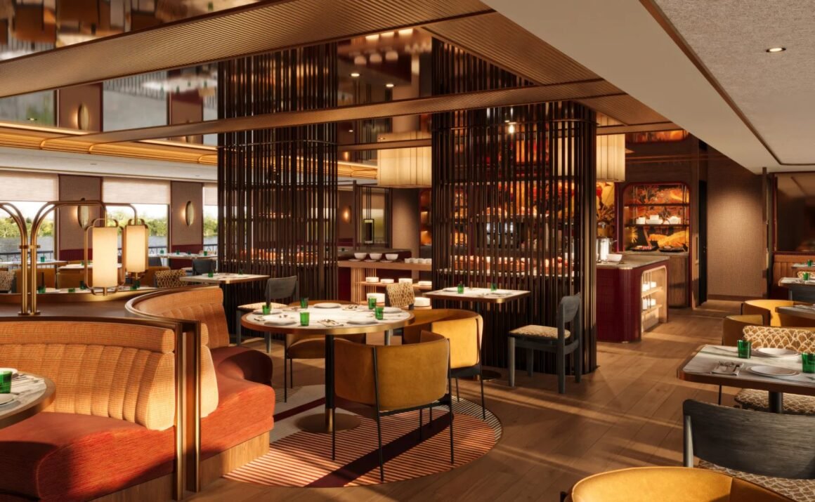 Lounge e bar do AmaMaya, da AmaWaterways
