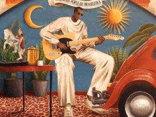Pôster do show Alquimia Popular Brasileira, de Jorge Ben Jor, em São Paulo, com apresentação do Itaú.